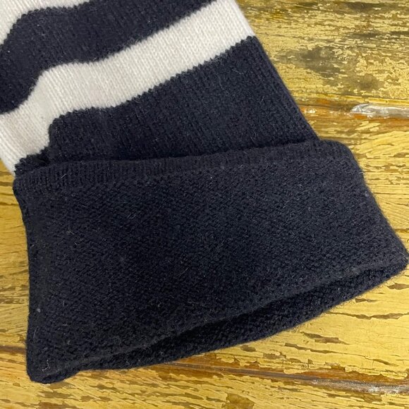 Lauren Ralph Lauren Lambswool Toggle Close Cardigan Sweater Cream Black Sz XL - Picture 6 of 8